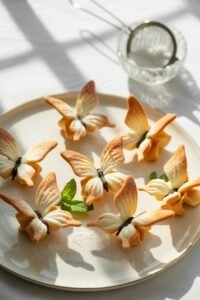 delicate pastry butterfly wings