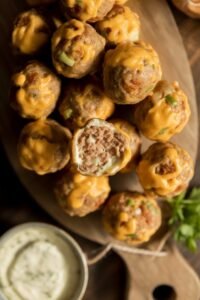 delicious sausage cheese bites