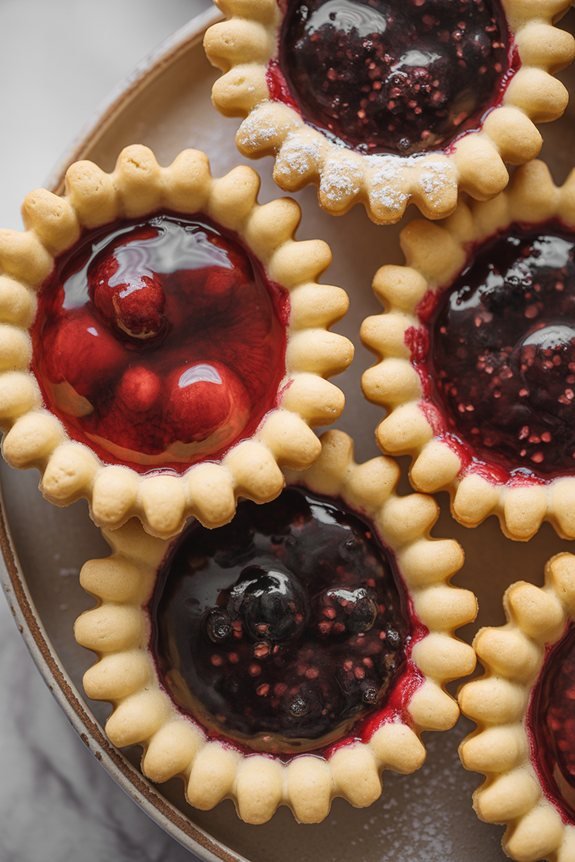elegant presentation of tarts
