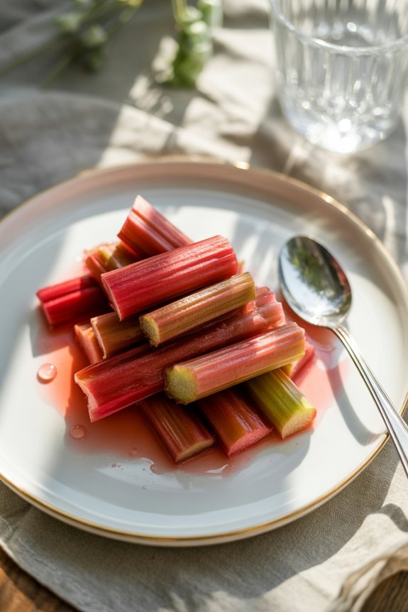 elegant rhubarb plating techniques