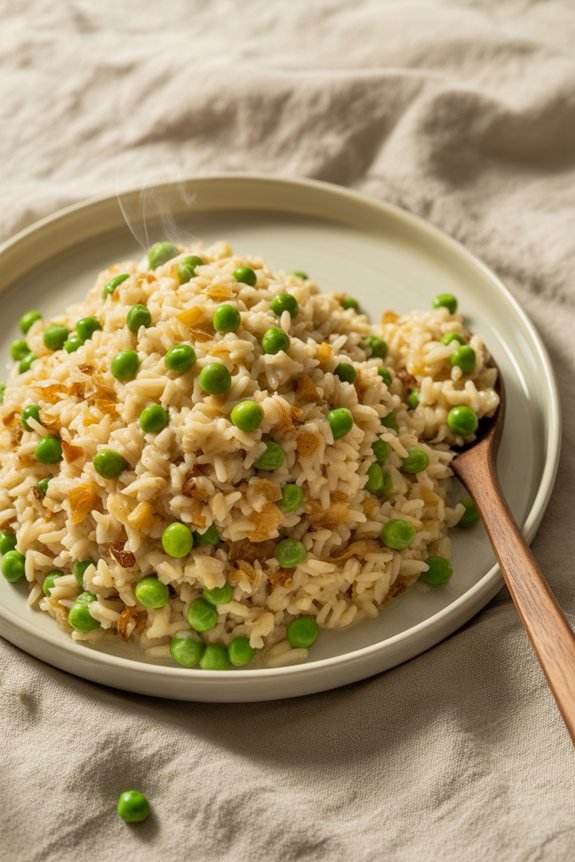 elevate rice pilaf presentation