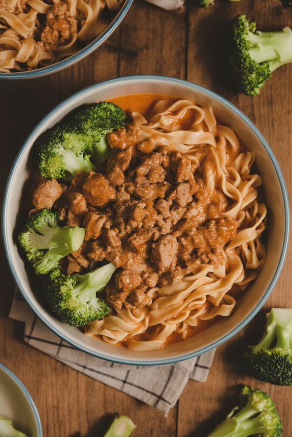 ground turkey noodle dish