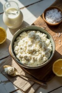 homemade creamy cottage cheese