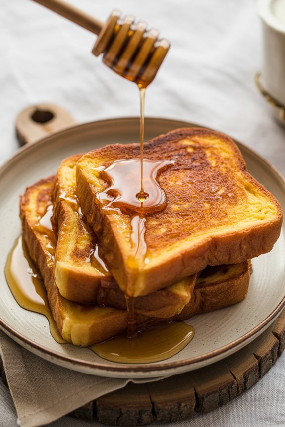honey drizzled french toast