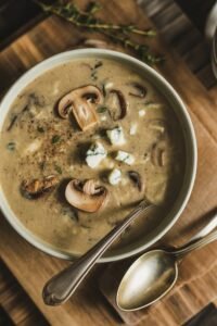 mushroom blue cheese chowder