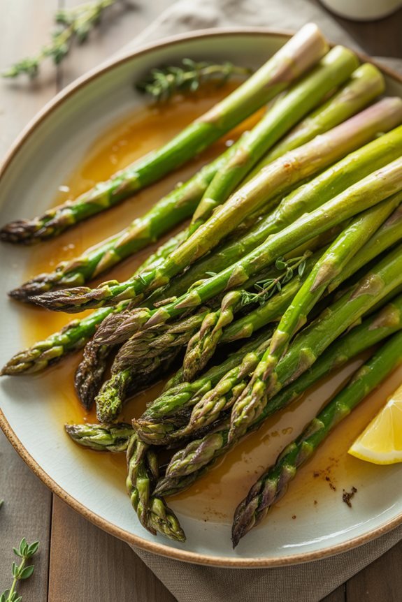 roasted asparagus with thyme