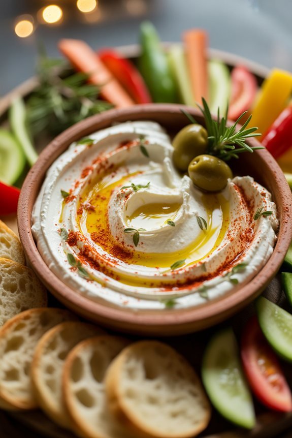 rustic bowl with garnish