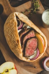 savory steak pita recipe