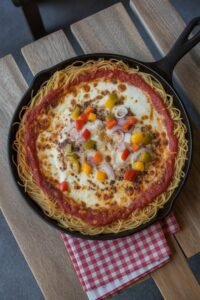skillet cooked angel hair pasta