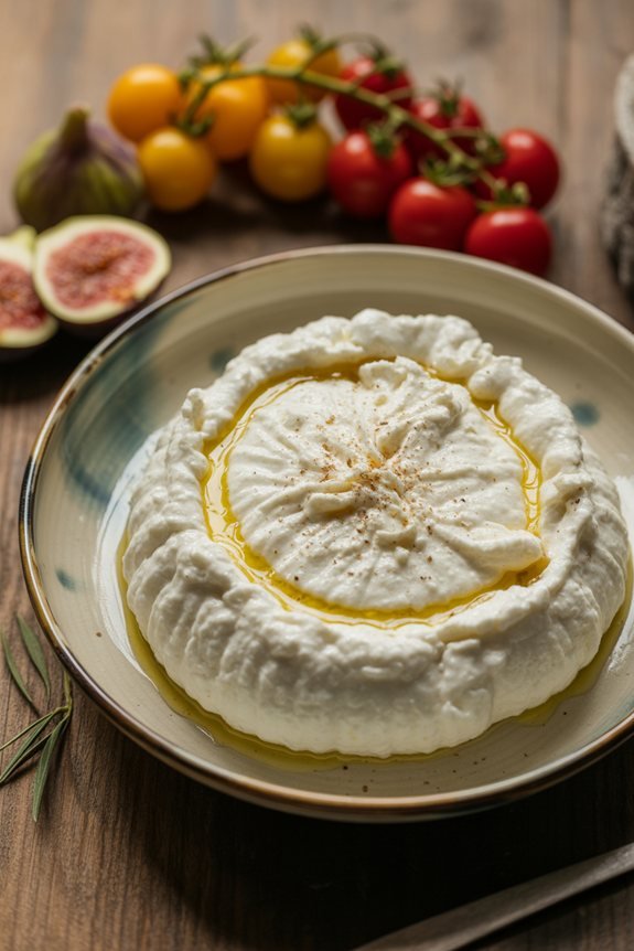 thoughtful ricotta cheese presentation