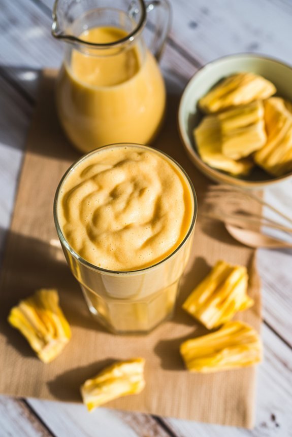 tropical jackfruit vegan smoothie