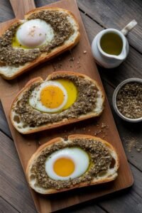za atar flavored egg toast